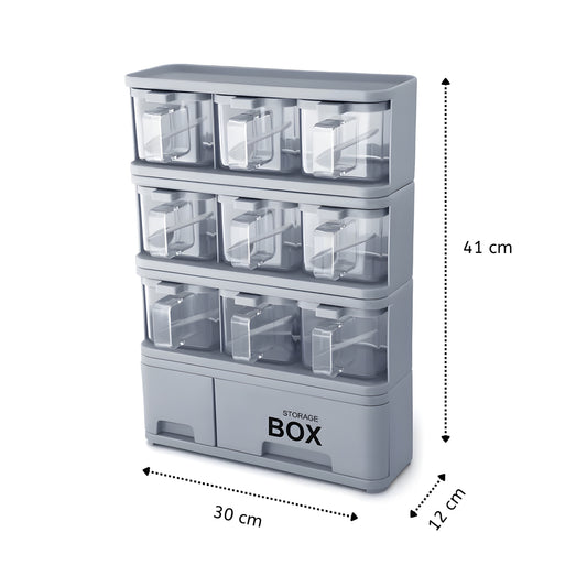 Premium 9-Compartment Masala Box & Spice Storage Organizer