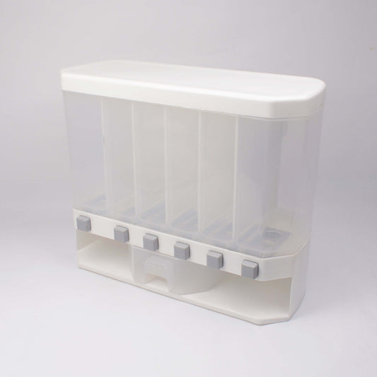 Premium 6-Grid Dal, Rice & Grain Storage Organizer