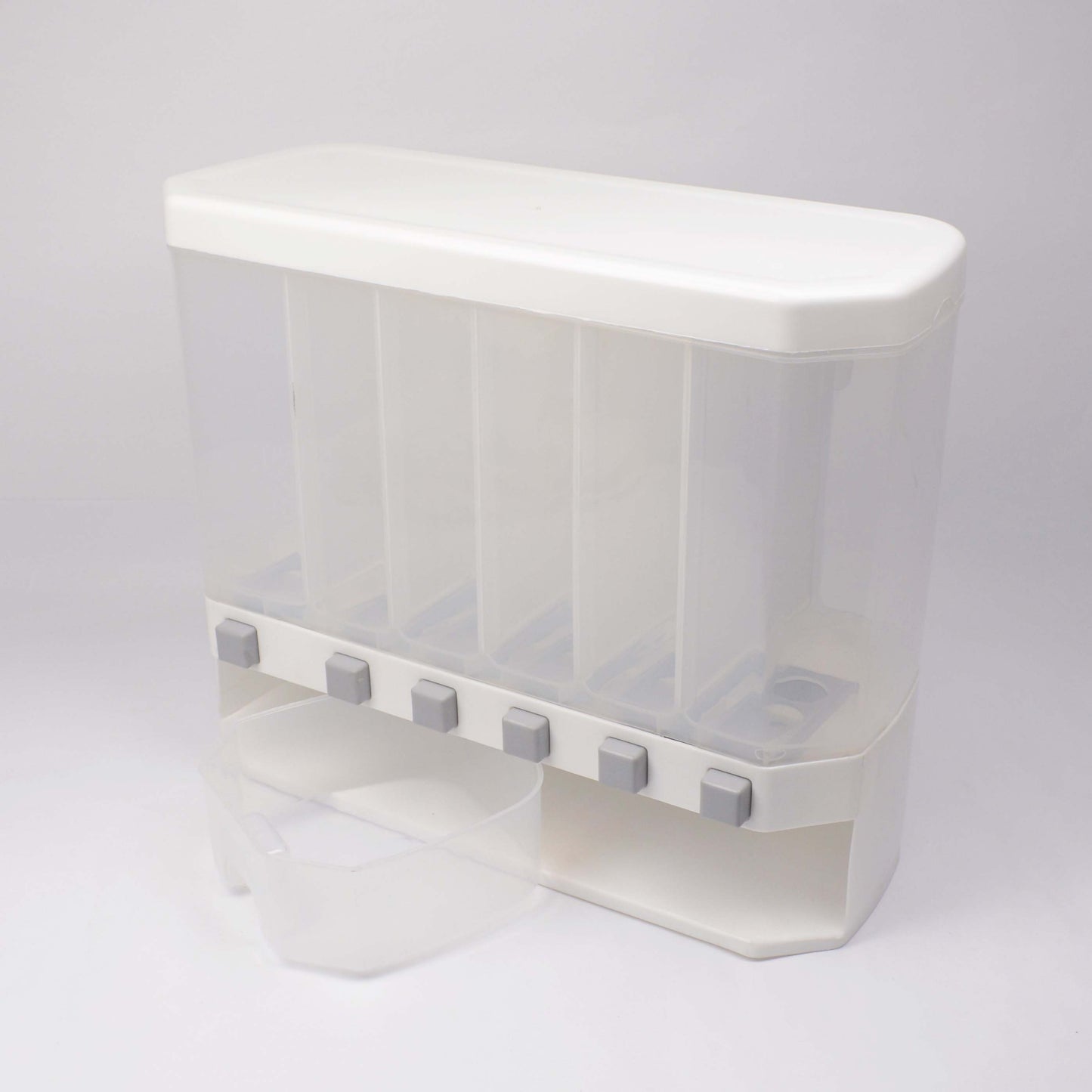 Premium 6-Grid Dal, Rice & Grain Storage Organizer